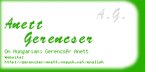 anett gerencser business card
